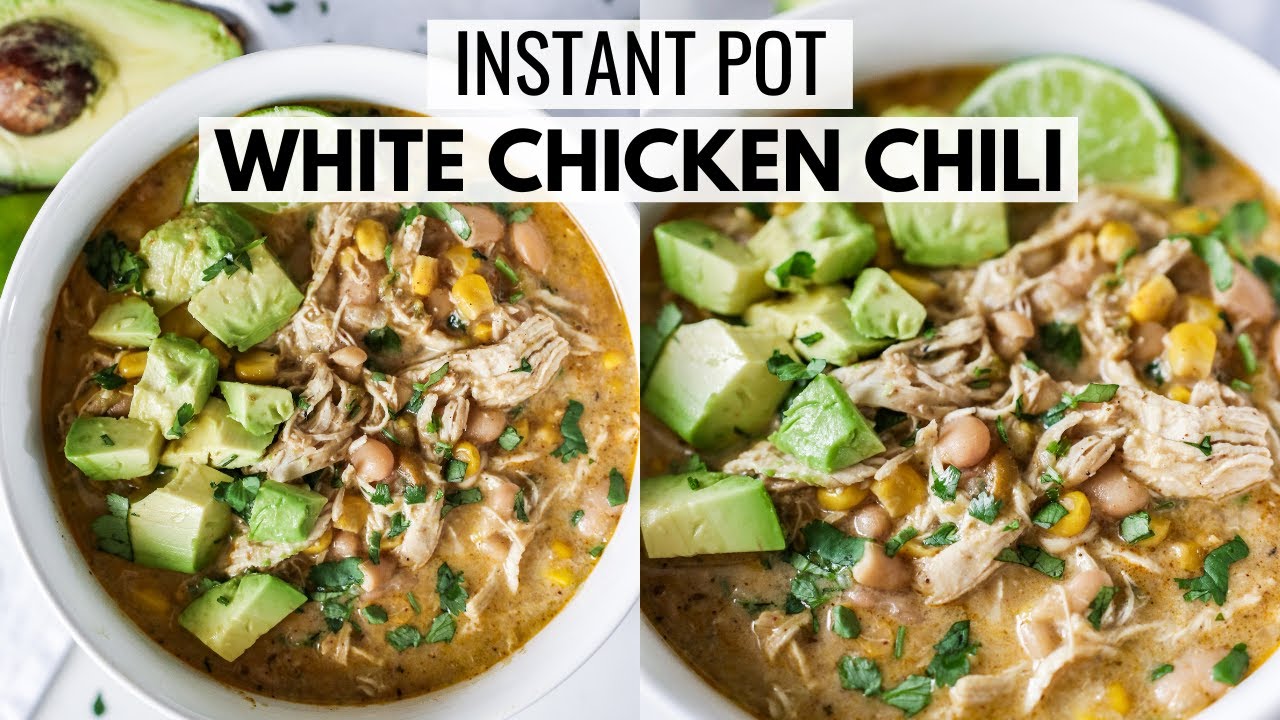 The Absolute BEST WHITE CHICKEN CHILI Easy Instant Pot Recipe - YouTube.
