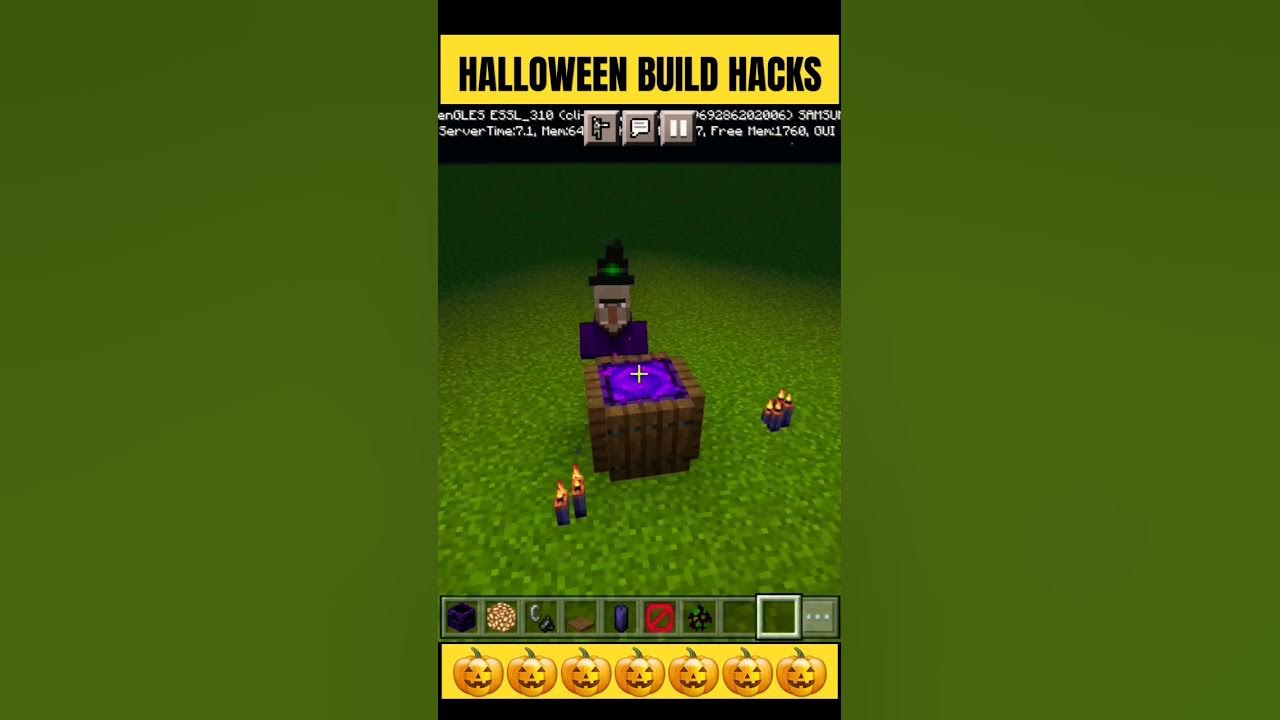 HALLOWEEN BUILD HACKS MINECRAFT TIKTOK HACKS MINECRAFT BUILD