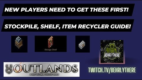 Resource Stockpile, Storage Shelf, Item Recycler!! Best Items for New Players to get! UO Outlands!!!