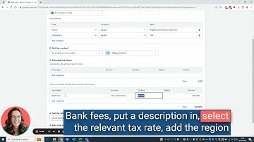How to create s Bank Rule in Xero