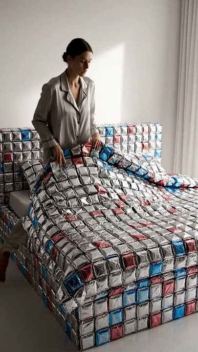 💎 Sleeping on a Bed Made of Sealed Condom Packs - Ultra Realistic ASMR 😌✨ #asmr #eating #relax