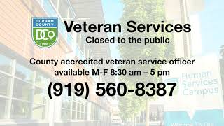 Message from Durham County Veteran Services Director Lois Harvin-Ravin