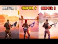 Evolution of Fortnite Graphics (Chapter 1 vs Chapter 2 vs Chapter 3)