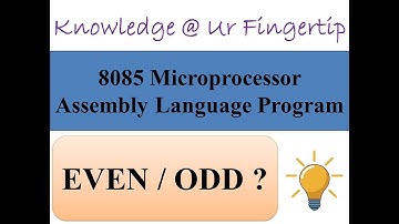 Find whether given no is even odd assembly language program for 8085 MP.