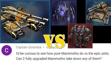 2 GDI Mammoth Tanks vs Epic Units