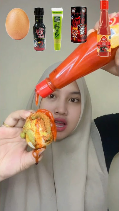 Telor Utuh   Wasabi,Boncabe Lv 50, Saos Samyang di telan Hidup-hidup ⁉️🌶️🔥😱🤯