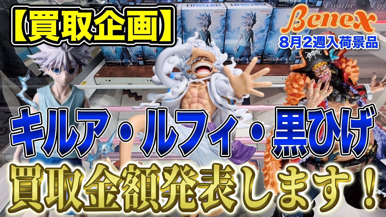【クレーンゲーム】【買取企画】キルア・ルフィ・ティーチ　流石の人気キャラ！初動から強かった！気になる超デカ箱の買取金額は？　＠ベネクス川崎店