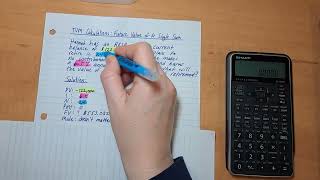 Future Value Of A Single Sum // TVM Calculations // SHARP EL-738XT Calculator