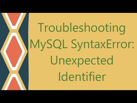 Troubleshooting MySQL SyntaxError: Unexpected Identifier