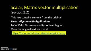 2.2 Matrix-vector multiplication