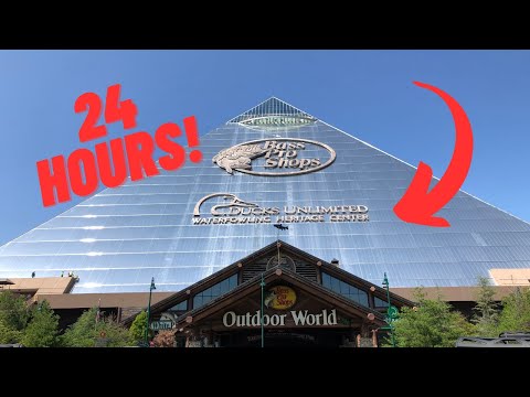 We Spent 24 HOURS in the BASS PRO Pyramid! 