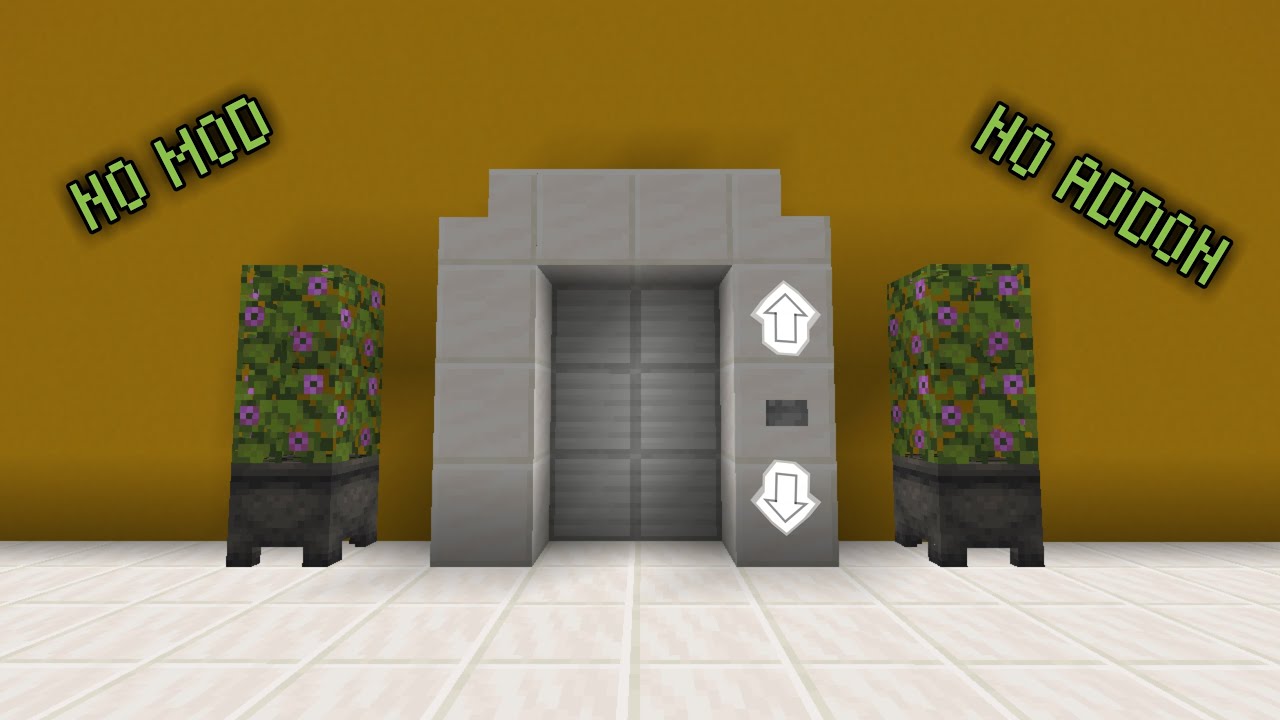CARA MEMBUAT LIFT / ELEVATOR DI MINECRAFT BEDROCK/ JAVA NO MOD, NO ...