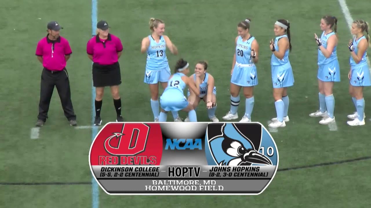 October 9, 2019 Johns Hopkins vs. Dickinson (Field Hockey} YouTube