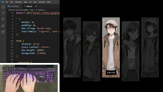ASMR Programming - Character Showcase Gallery using HTML CSS - No Talking