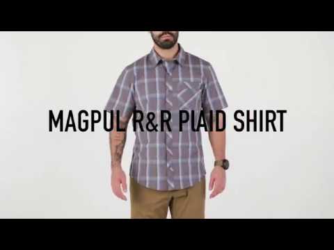 Magpul Mens R/&r Plaid Short Sleeve Button-up Shirt XX-Large Jade