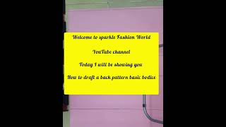 How to draft a basic back bodice with zipper allowance (pt2)