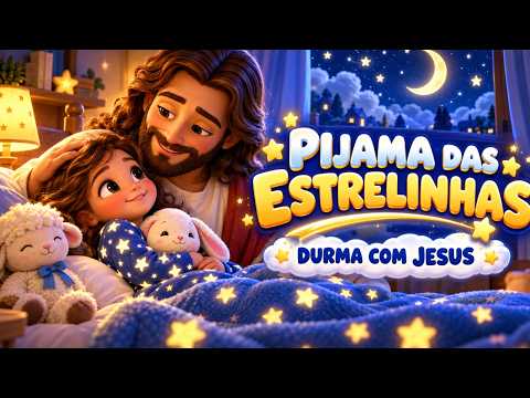 🌙 O Pijama das Estrelinhas com Jesus ⭐ | Música Infantil Gospel para Dormir | Canção de Ninar