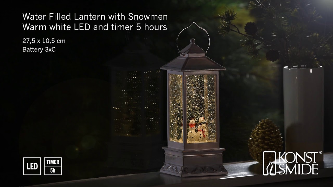 Laterne LED Schneemaenner