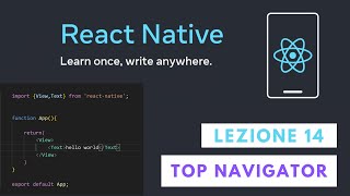 Top Tabs Navigator - React Native Tutorial 14
