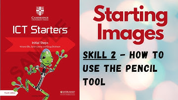 Part 2 - How to use the PENCIL TOOL in PAINT ICT Starters Initial Steps Cambridge