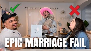 NEWLYWED GAME!!! (EPIC WIFE FAIL)