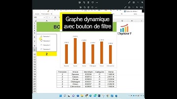 Un graphique dynamique avec un bouton de filtre sur Excel qui varie
