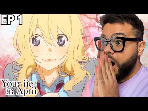 INCRÍVEL! ASSISTINDO “SHIGATSU WA KIMI NO USO” PELA PRIMEIRA VEZ! YOUR LIE  IN APRIL Episódio 1 REACT 