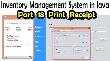 Inventory Management System in Java part 18 Print Receipt
