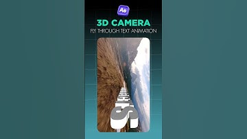 3D Camera Fly Through Text Animation After Effects #aftereffects