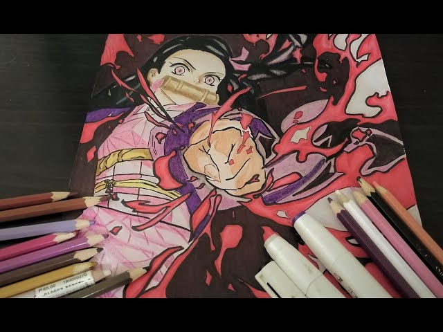 Nezuko Kamado e Tanjiro ✍️ Kimetsu no Yaiba Demon Slayer . Speed Draw