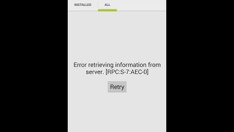 [RPC: S-3: AEC-0] and [RPC: S-7: AEC-0] Error while retrieving information from server