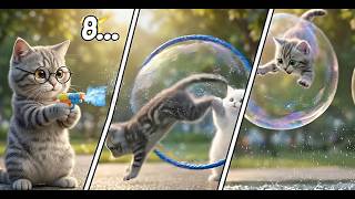 E 7-2 When Dad teaches Tango but you re a born Rock-Star Kittie Family Cute Cat Animation