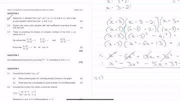 2018 Final|Matric IEB AP Maths Paper 1|Question 2| Cubics| Imaginary Numbers
