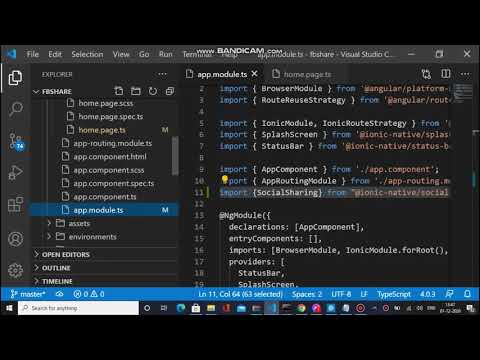 opening  news feed dialogue of facebook with ionic app.
