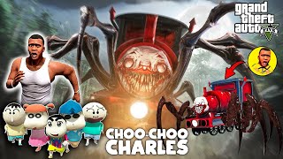 Franklin Saving Shinchan From Choo Choo Charles Monster Train From Save Gta V Gtav Avengers