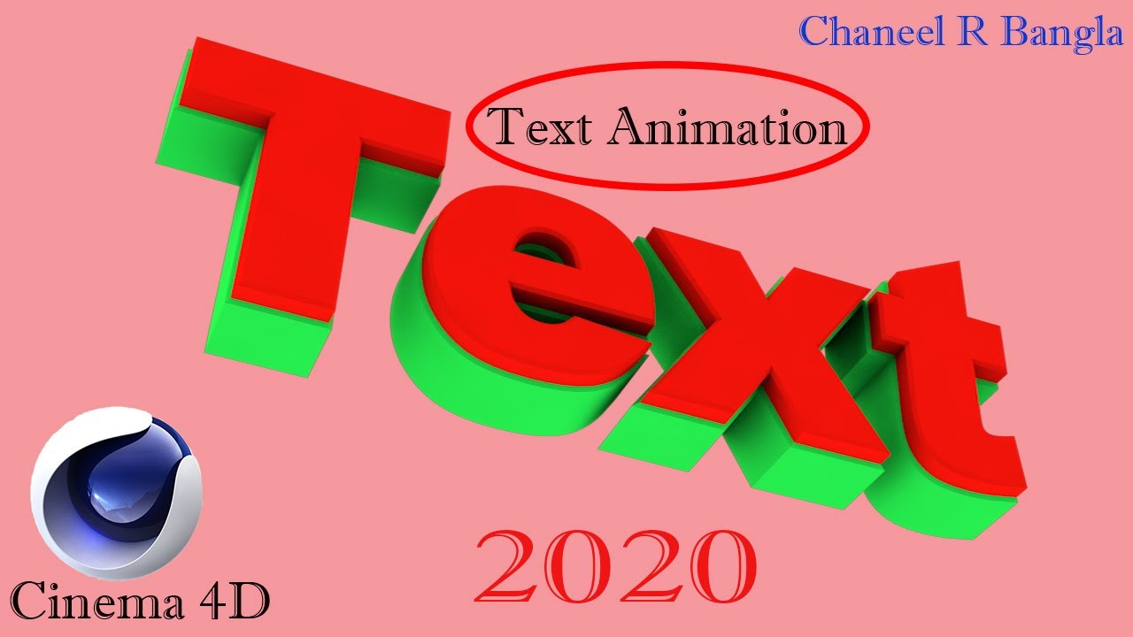 Rotate animation for text. Channel r