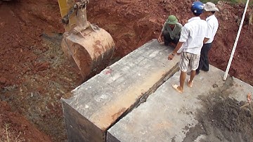 Thi công lắp đặt cống hộp 2mx3m bằng cẩu 35T