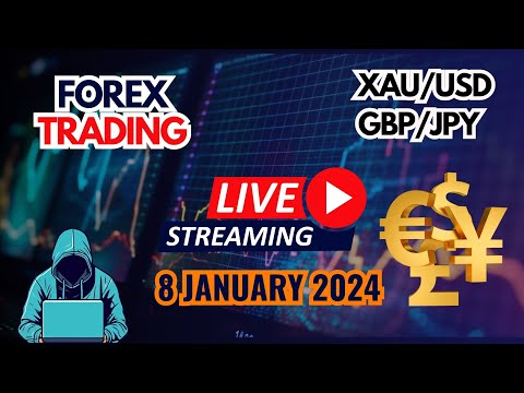 📈 Live Forex Trading: XAU/USD & GBP/JPY Analysis and Trades | January 8, 2024 🚀"