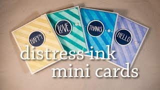 Distress Ink Mini Cards - Little Tangles