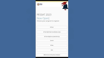 PESSAT PES University Registration is Open Now!! #meritbell #pesuniversity #engineering #btech #cse