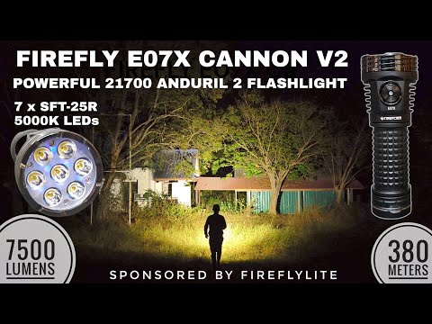 Firefly E07X Cannon V2 SFT-25R 5000K, 7500 lm 380 meters - YouTube