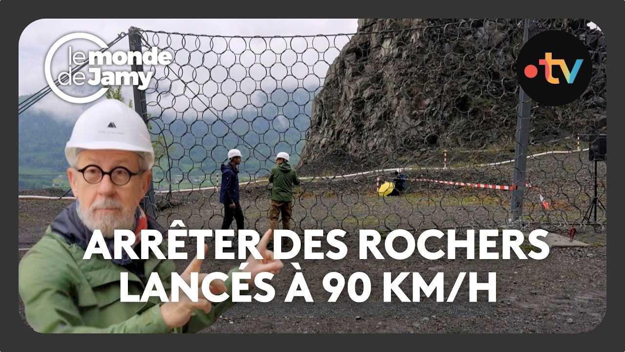 Montagne : le test spectaculaire des filets anti-éboulement