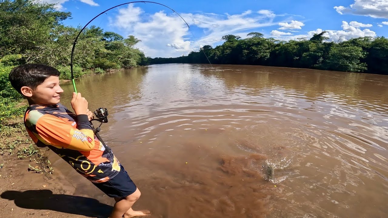 PESCARIA ,🔥Briga Bruta com Piapara Gigante | Pescaria de Barranco 