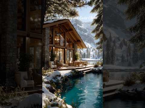Luxury Swiss Chalet Tour In The Alps Peaceful Winter Morning Ambience 4K 