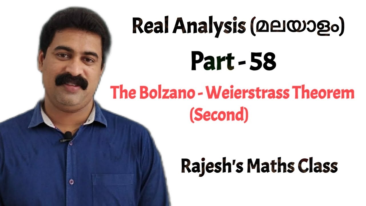 The Bolzano   Weierstrass Theorem  for Sequence of Real numbers