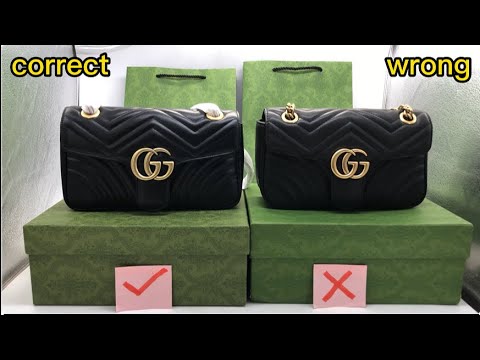 Gucci Marmont Super Mini Comparison! Super Fake VS Authentic! 