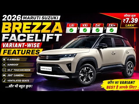 Brezza 2026 all variants explained-Lxi,vxi,zxi,zxi+ | Turbo & NA | new brezza