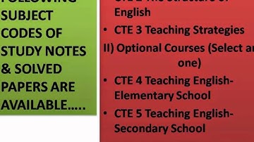 IGNOU CTE SOLVED PAPERS