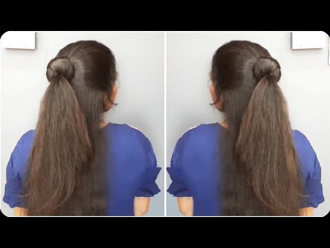 Easy & beautiful college girls hairstyle |Korean girls favourite hairstyl |office hairstyle |party 🥳