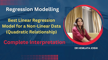 Linear Regression Model for Non Linear Data with Interpretation| Quadratic Regression